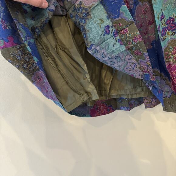 Geiger‎ Austria Skirt Women 10 Wool Floral Pleated Midi Whimsigoth Fairy Vtg Art - Picture 7 of 15